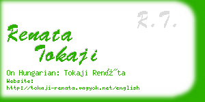 renata tokaji business card